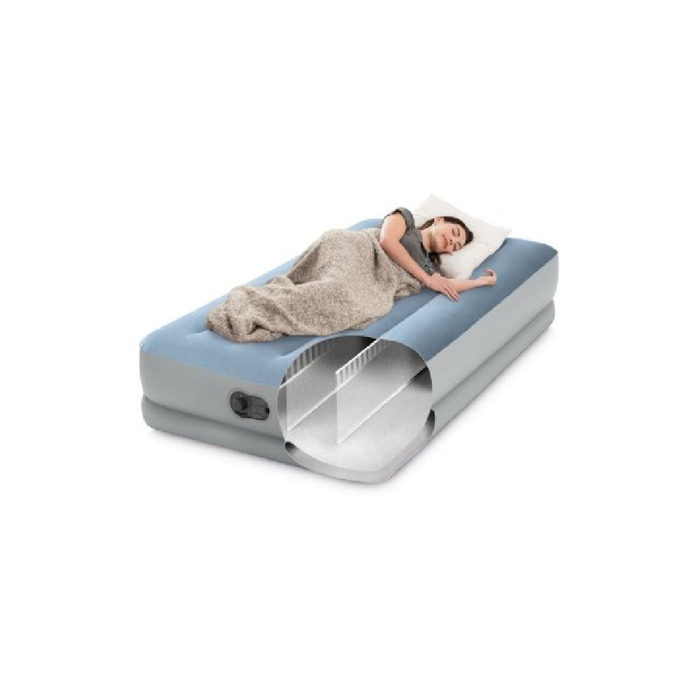 INTEX Dura-Beam Plus Mid-Rise Air Mattress – Full Size 13in Elevated Inflatable Bed with Internal High-Power Pump - Image 2