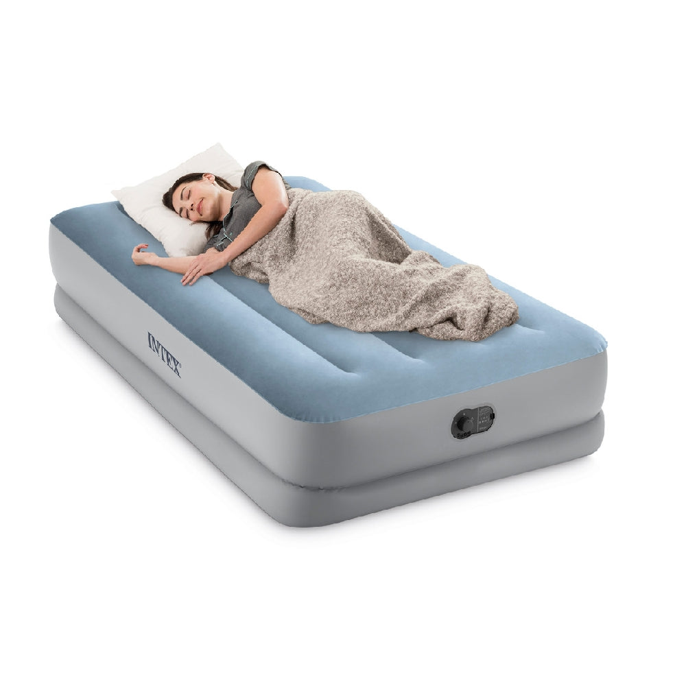 INTEX Dura-Beam Plus Mid-Rise Air Mattress – Full Size 13in Elevated Inflatable Bed with Internal High-Power Pump - Image 3