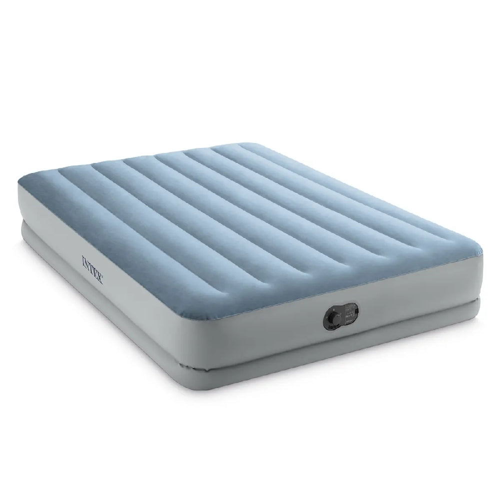 INTEX Twin Mid-Rise Comfort Air Mattress – USB-Powered Inflatable Bed for Camping & Indoor Use