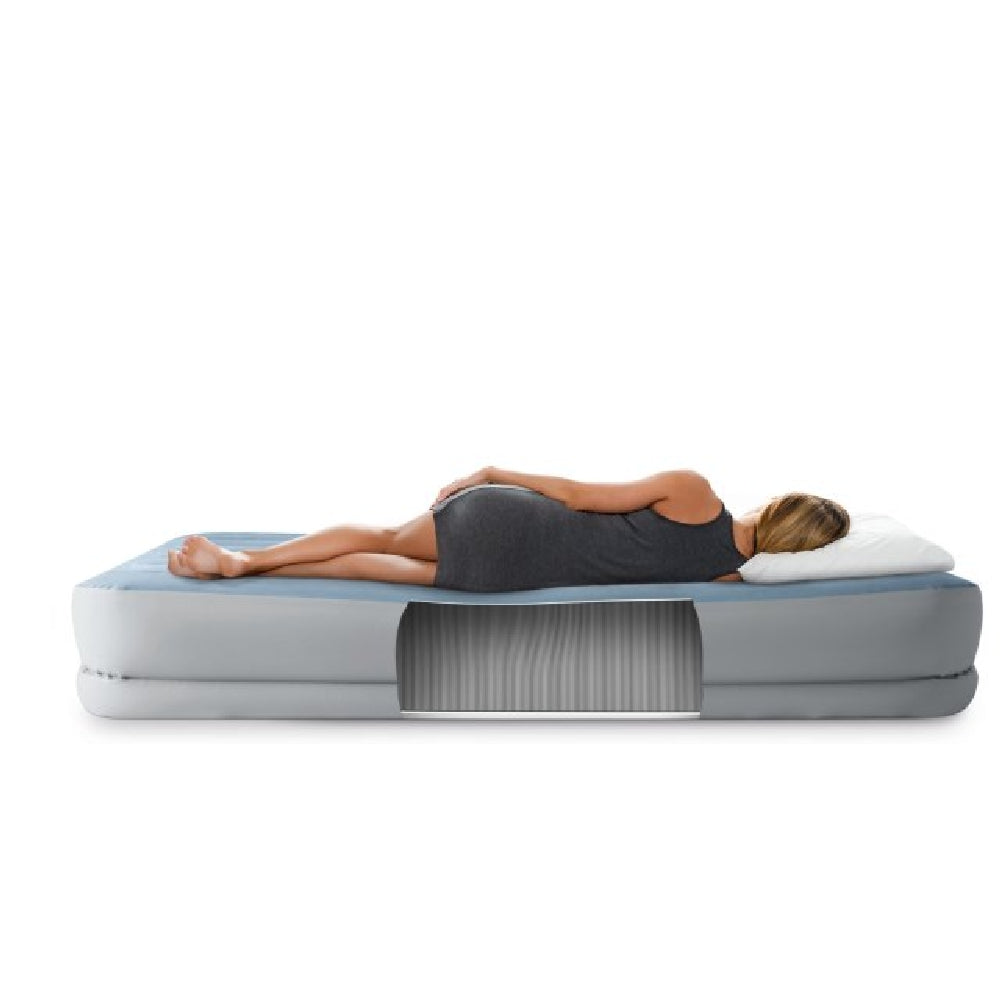 INTEX Twin Mid-Rise Comfort Air Mattress – USB-Powered Inflatable Bed for Camping & Indoor Use - Image 4