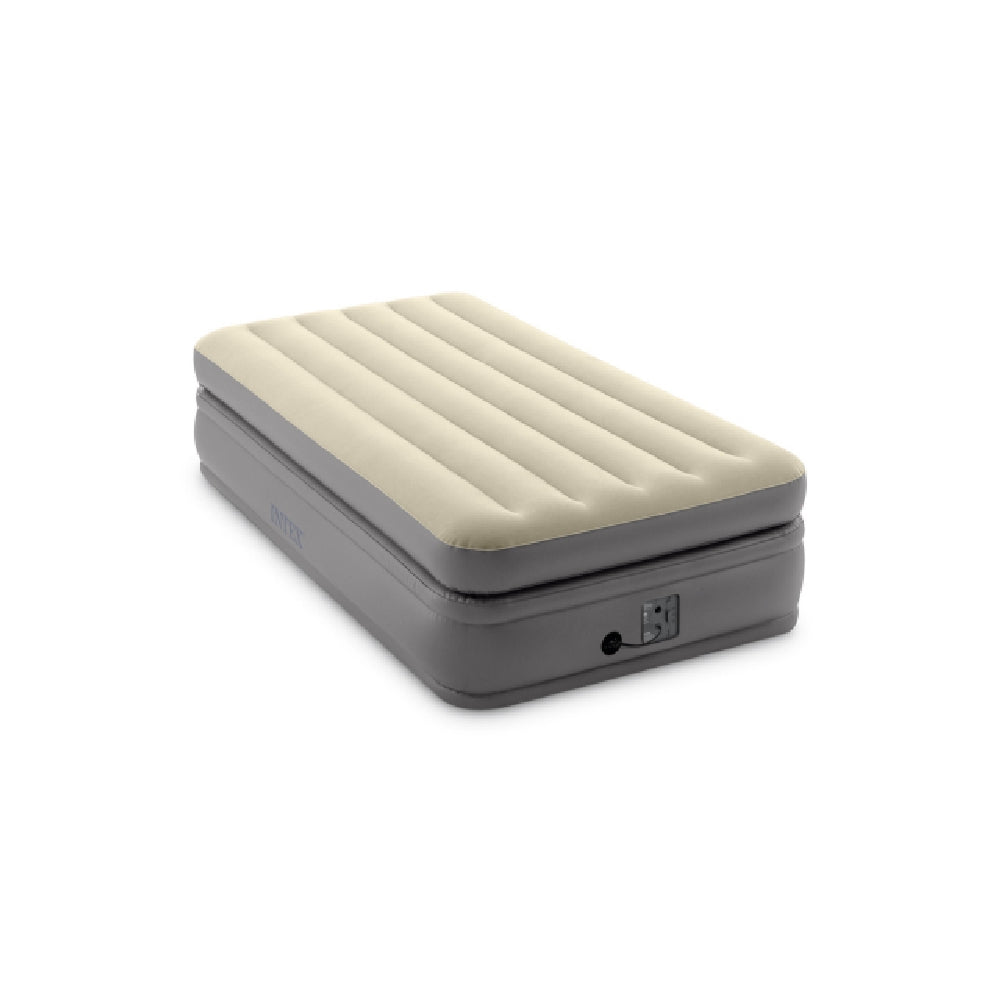 INTEX Twin Comfort Elevated Airbed – 16in High Dura-Beam Inflatable Mattress with Built-in Pump for Travel & Home - Image 2