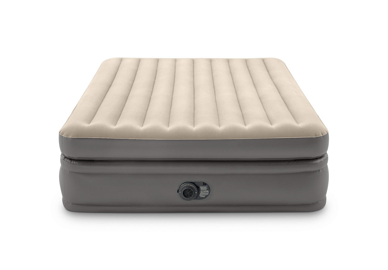 INTEX Queen Comfort Elevated Airbed – 16in High Raised Inflatable Mattress with Built-in Electric Pump (13+) - Image 2