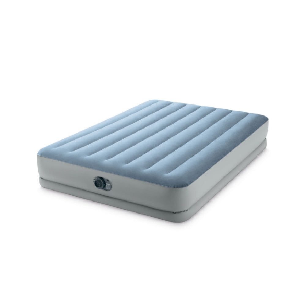 INTEX Queen Mid-Rise Comfort Airbed – Fiber-Tech 14in Elevated Inflatable Guest Bed with Built-in Electric Pump - Image 2