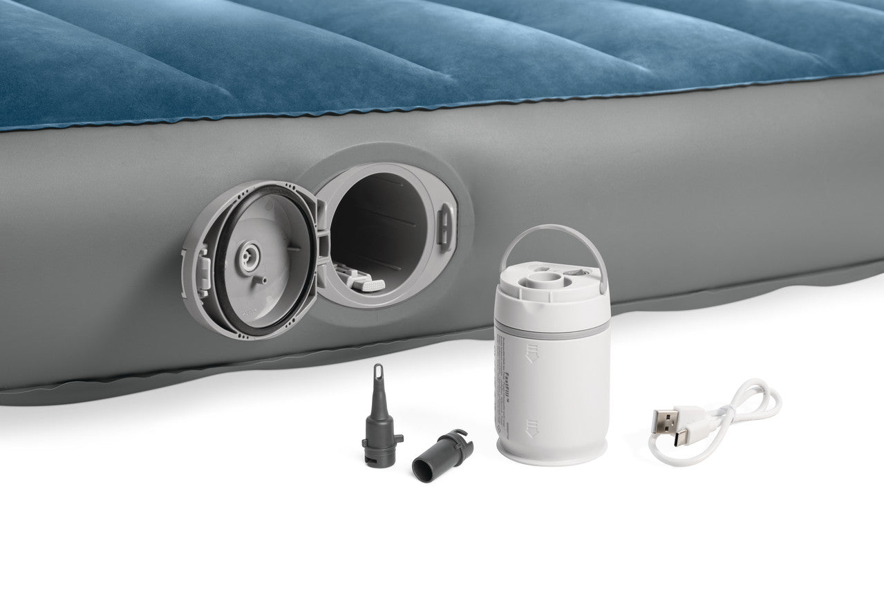 INTEX Queen Dura-Beam Prestige Downy Airbed – Elevated Inflatable Guest Bed with High-Power Built-in Pump - Image 6