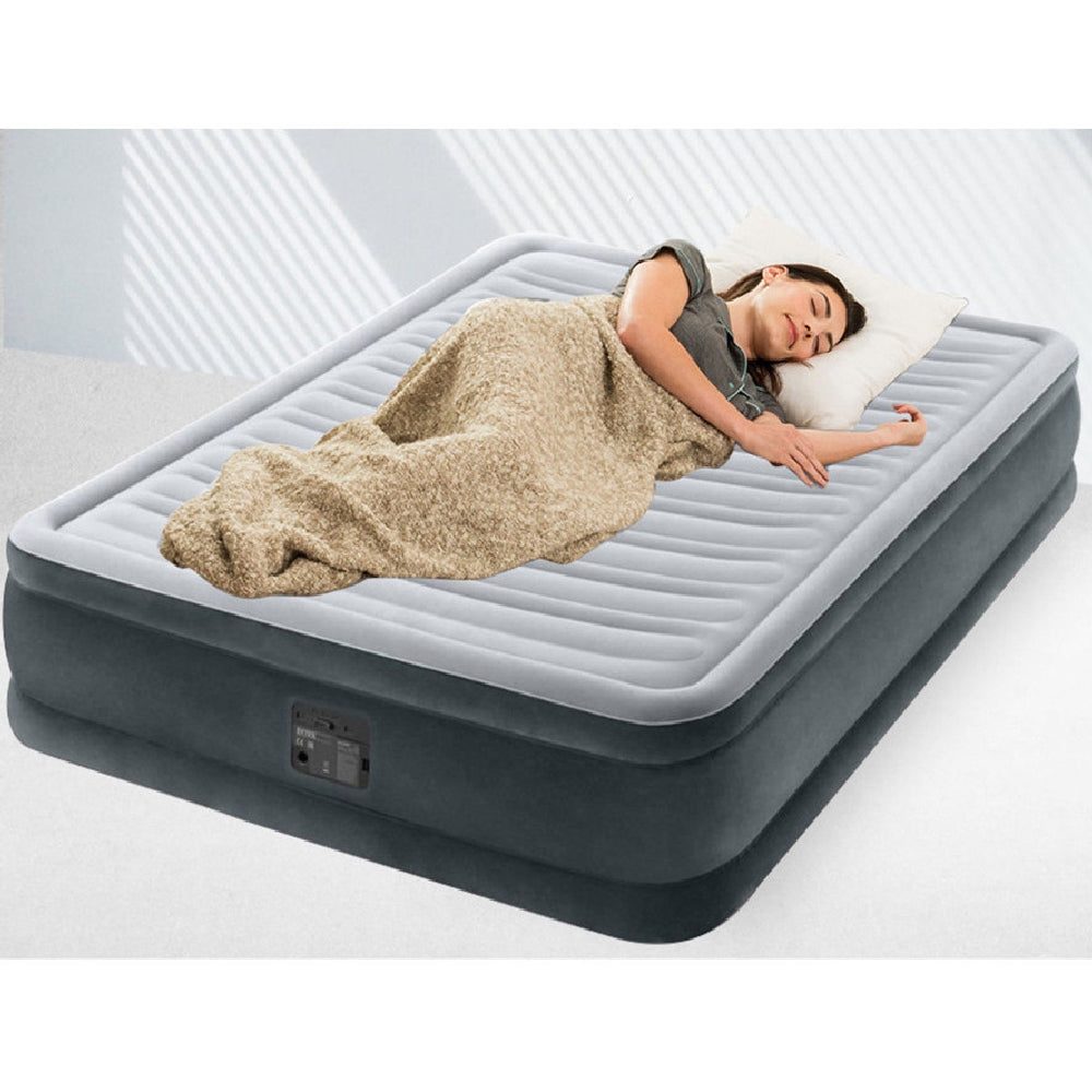 INTEX Queen Comfort-Plush Mid-Rise Air Mattress – 13in High Dura-Beam Deluxe Inflatable Bed for Home Guests - Image 3
