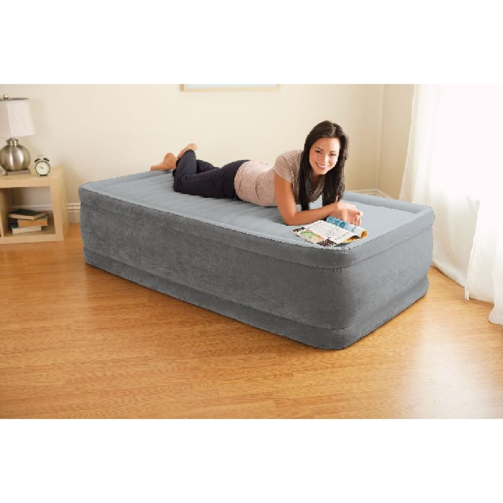 INTEX Queen Comfort-Plush Mid-Rise Air Mattress – 13in High Dura-Beam Deluxe Inflatable Bed for Home Guests - Image 4