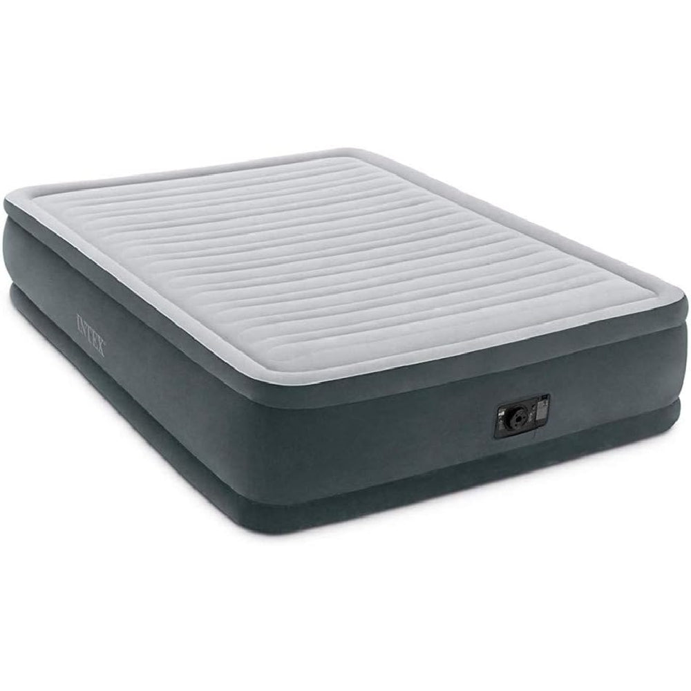 INTEX Queen Comfort-Plush Elevated Airbed – Dura-Beam Deluxe 18in Inflatable Mattress with Built-in AC Pump - Image 2