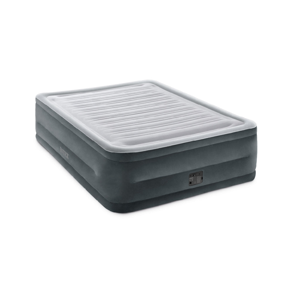 INTEX Queen Dura-Beam Hi-Rise Elevated Airbed – 20in High Inflatable Guest Mattress with Internal Electric Pump - Image 2