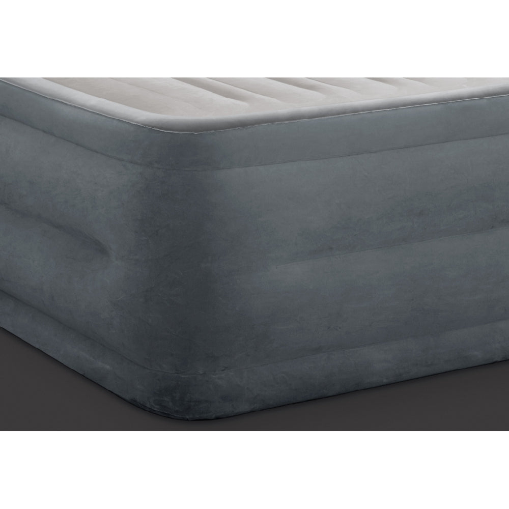 INTEX Queen Dura-Beam Hi-Rise Elevated Airbed – 20in High Inflatable Guest Mattress with Internal Electric Pump - Image 5