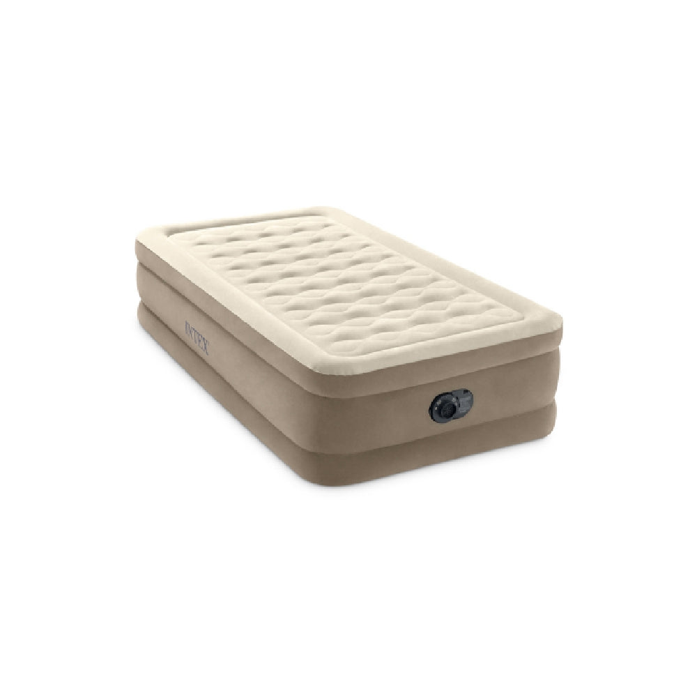 INTEX Twin Ultra Plush Airbed with Fiber-Tech – 18in Elevated Inflatable Mattress for Luxury Guest Sleeping - Image 2