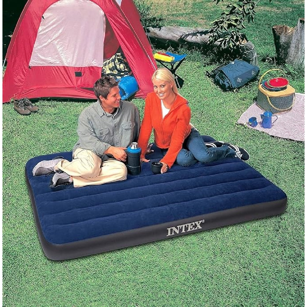 INTEX Dura-Beam Downy Air Mattress – Full Size Fiber-Tech Standard Inflatable Bed for Home & Camping - Image 5