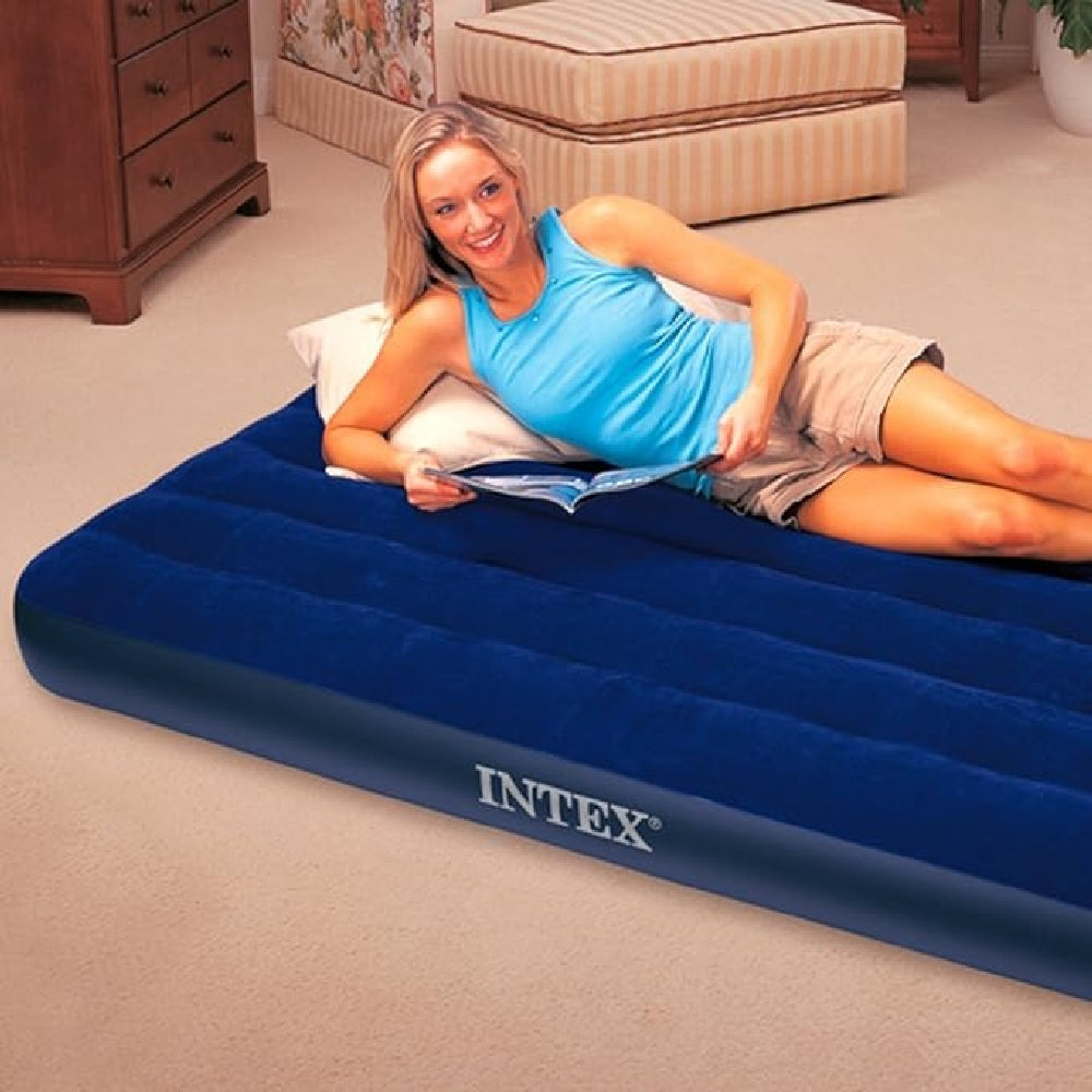 INTEX Dura-Beam Downy Air Mattress – Full Size Fiber-Tech Standard Inflatable Bed for Home & Camping - Image 7