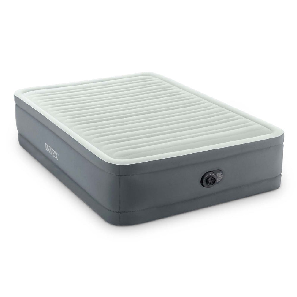 INTEX Full Size PremAire Elevated Airbed with Fiber-Tech – 18in High Inflatable Guest Bed with Built-in Electric Pump - Image 2