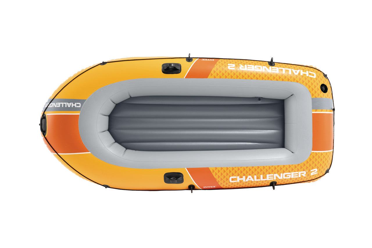 INTEX Challenger 2 Deluxe Inflatable Boat Set – 2-Person Recreational Rowing Raft Includes Aluminum Oars & Pump - Image 3