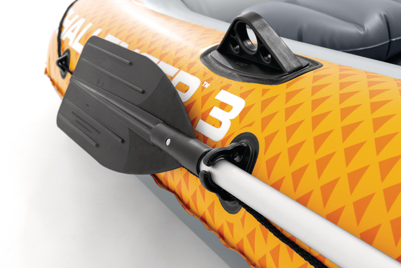 INTEX Challenger 3 Deluxe Inflatable Boat Set – 3-Person High-Strength Family Adventure Raft with Oars - Image 4