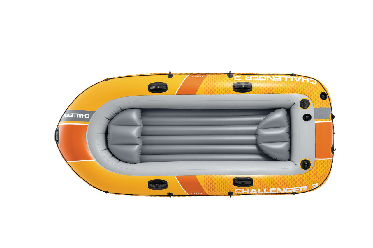 INTEX Challenger 3 Deluxe Inflatable Boat Set – 3-Person High-Strength Family Adventure Raft with Oars - Image 3