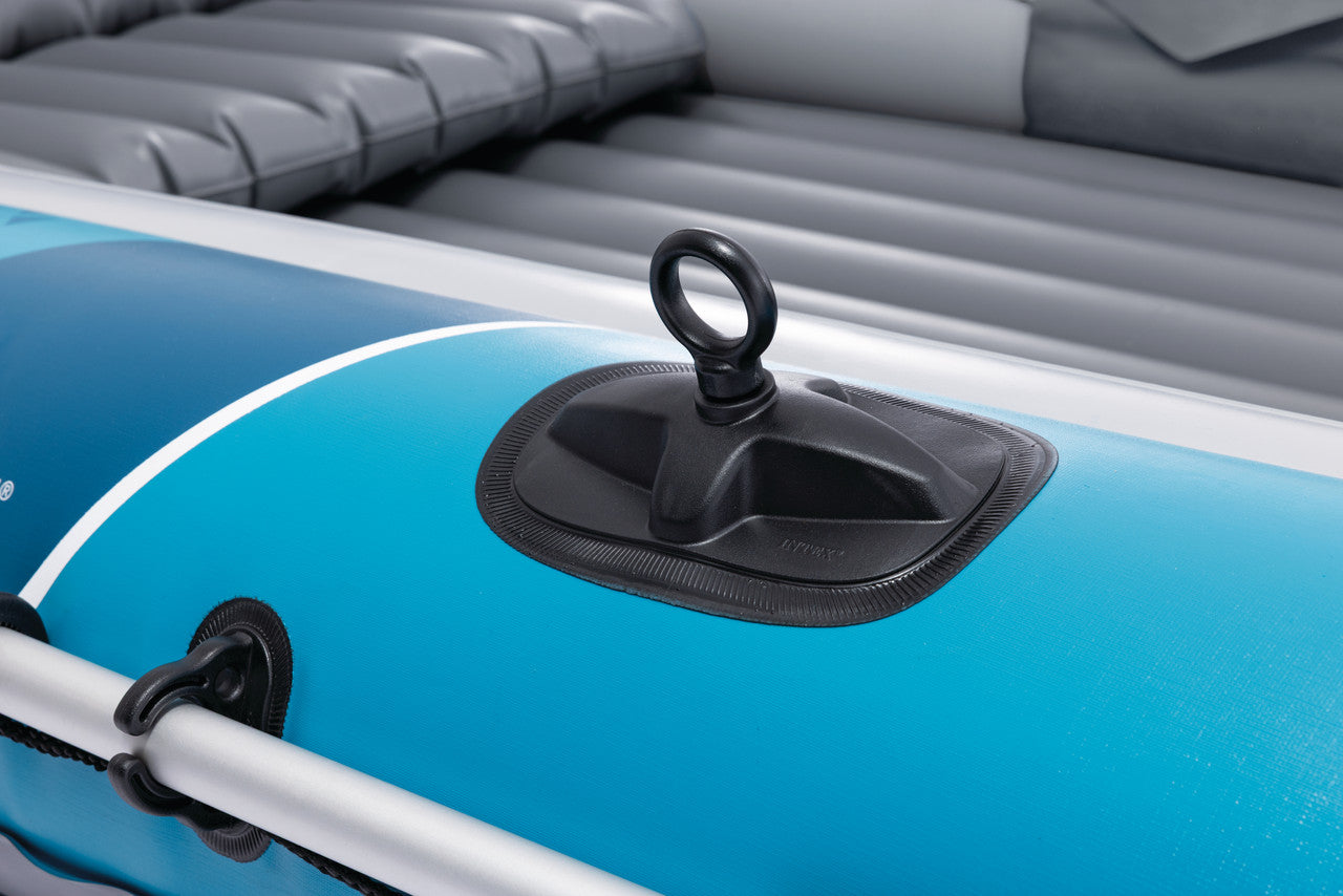 INTEX Excursion 4 Premium Inflatable Boat – 4-Person Professional Rowing & Fishing Raft with All-Inclusive Set - Image 4