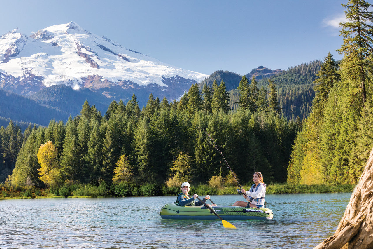 INTEX Seahawk 2 Adventure Inflatable Boat – 2-Person Durable Fishing & Rowing Raft with Oar Locks & Pump - Image 5