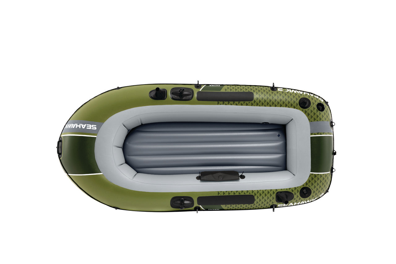 INTEX Seahawk 2 Adventure Inflatable Boat – 2-Person Durable Fishing & Rowing Raft with Oar Locks & Pump - Image 3
