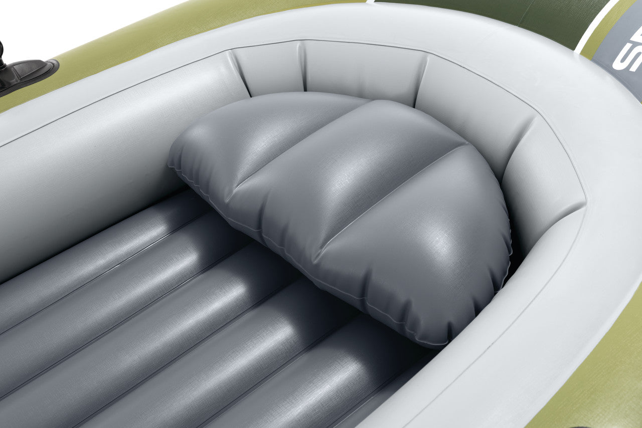 INTEX Seahawk 4 Adventure Inflatable Boat – 4-Person Heavy-Duty Recreational Boat with Fishing Rod Holders - Image 4