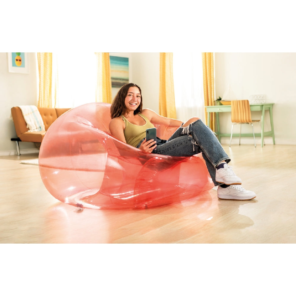 INTEX Transparent Inflatable Bubble Chair – Lightweight Beanless Bag Design for Trendy Interior Seating - Image 4