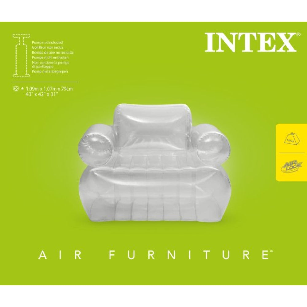 INTEX Transparent Jelly Inflatable Armchair – Vibrant Modern Lounge Chair for Indoors, Patios, and Dorm Rooms - Image 4