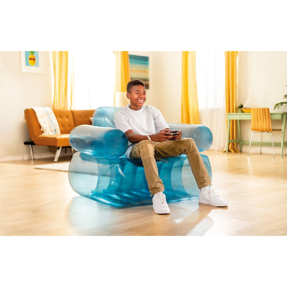 INTEX Transparent Inflatable Armchair – Sleek Minimalist Waterproof Lounge Chair for Modern Living Spaces - Image 3