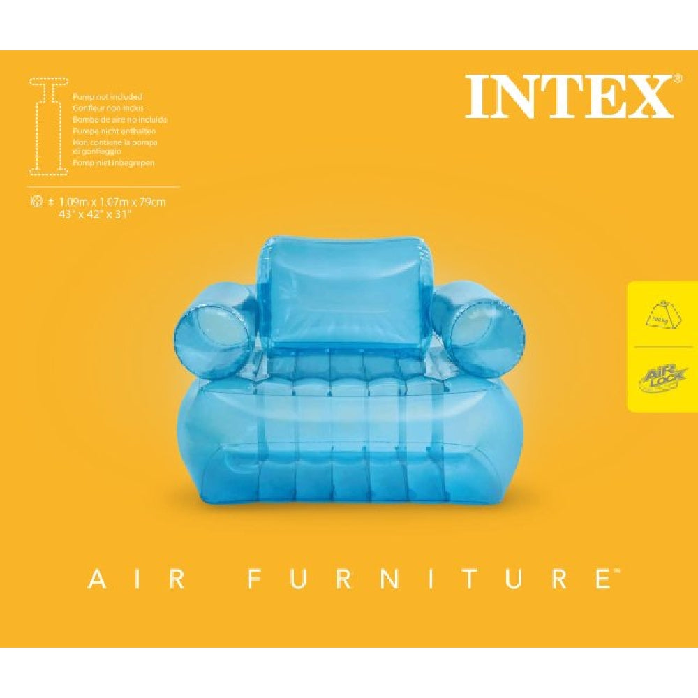 INTEX Transparent Inflatable Armchair – Sleek Minimalist Waterproof Lounge Chair for Modern Living Spaces - Image 4