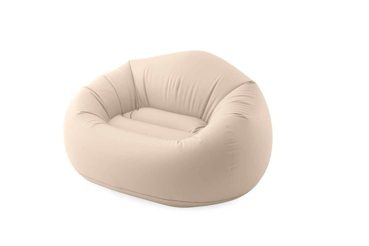 INTEX Modern Beanless Bag Inflatable Chair – Comfortable Flocked Surface Lounge Seat for Dorms & Living Rooms - Image 2