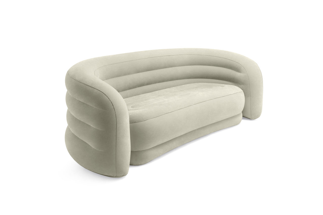INTEX Curved Inflatable Sectional Sofa – Versatile L-Shape Lounging Couch for Indoor Use or Camping