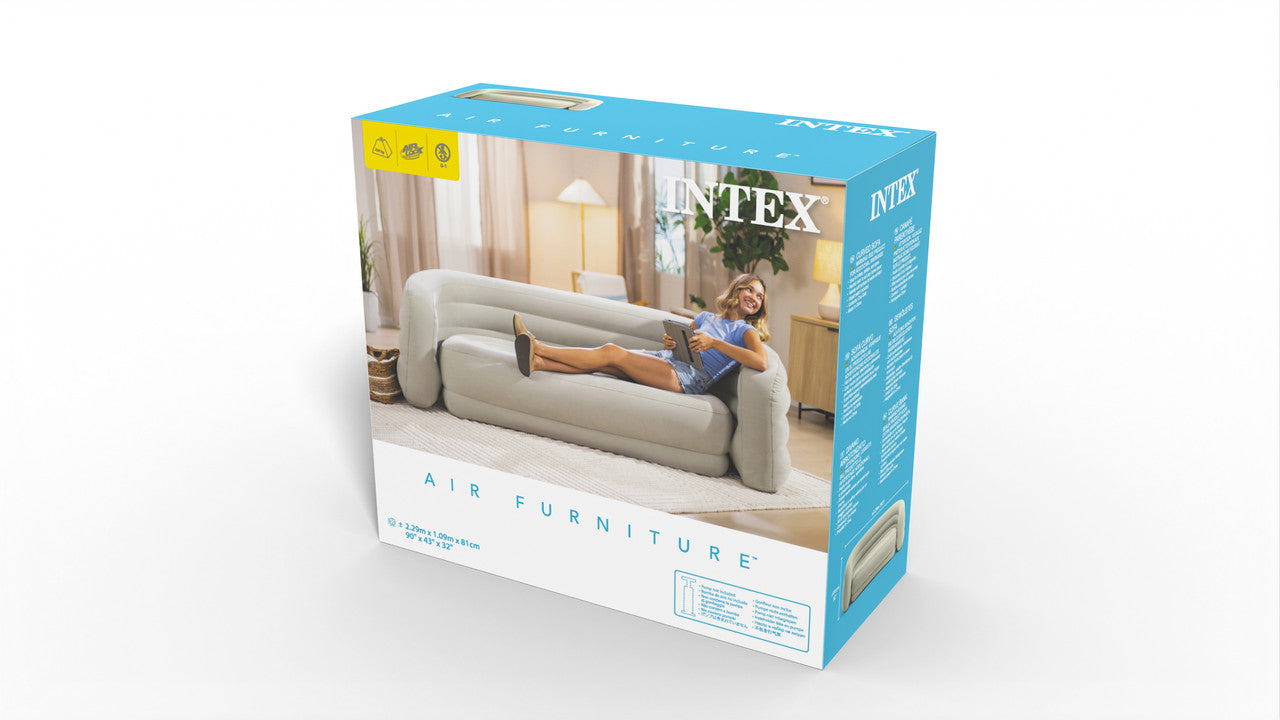 INTEX Curved Inflatable Sectional Sofa – Versatile L-Shape Lounging Couch for Indoor Use or Camping - Image 5