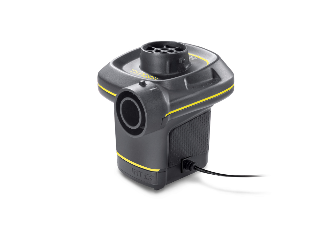 INTEX 220V QuickFill AC/DC Electric Pump – Universal Home & Car High-Speed Inflator with 3 Nozzles