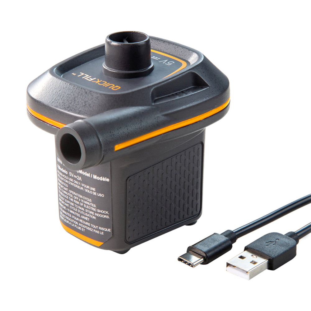 INTEX QuickFill Mini USB Electric Pump – Ultra-Portable Pocket-Sized Inflator with Multiple Nozzles