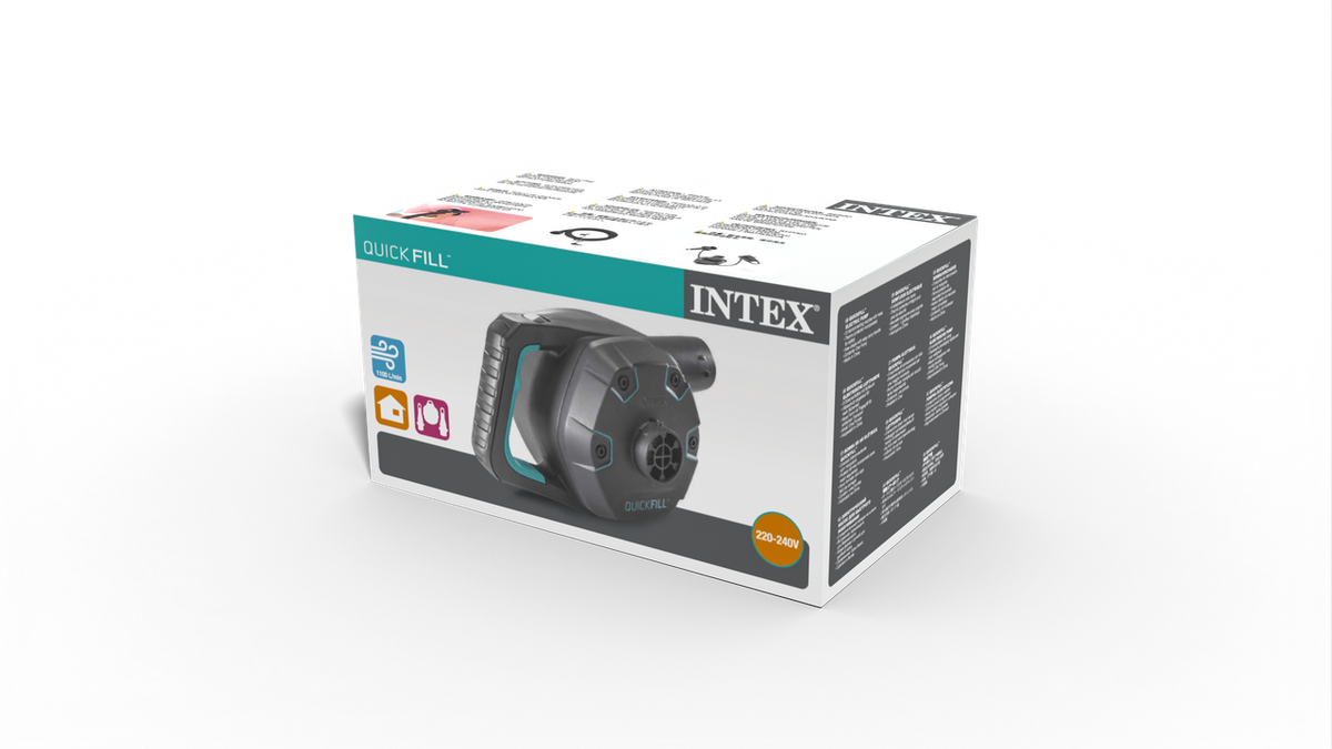 Intex Inflator INTEX 240V QuickFill AC Pump – High-Volume Inflator for Boats & Large ...