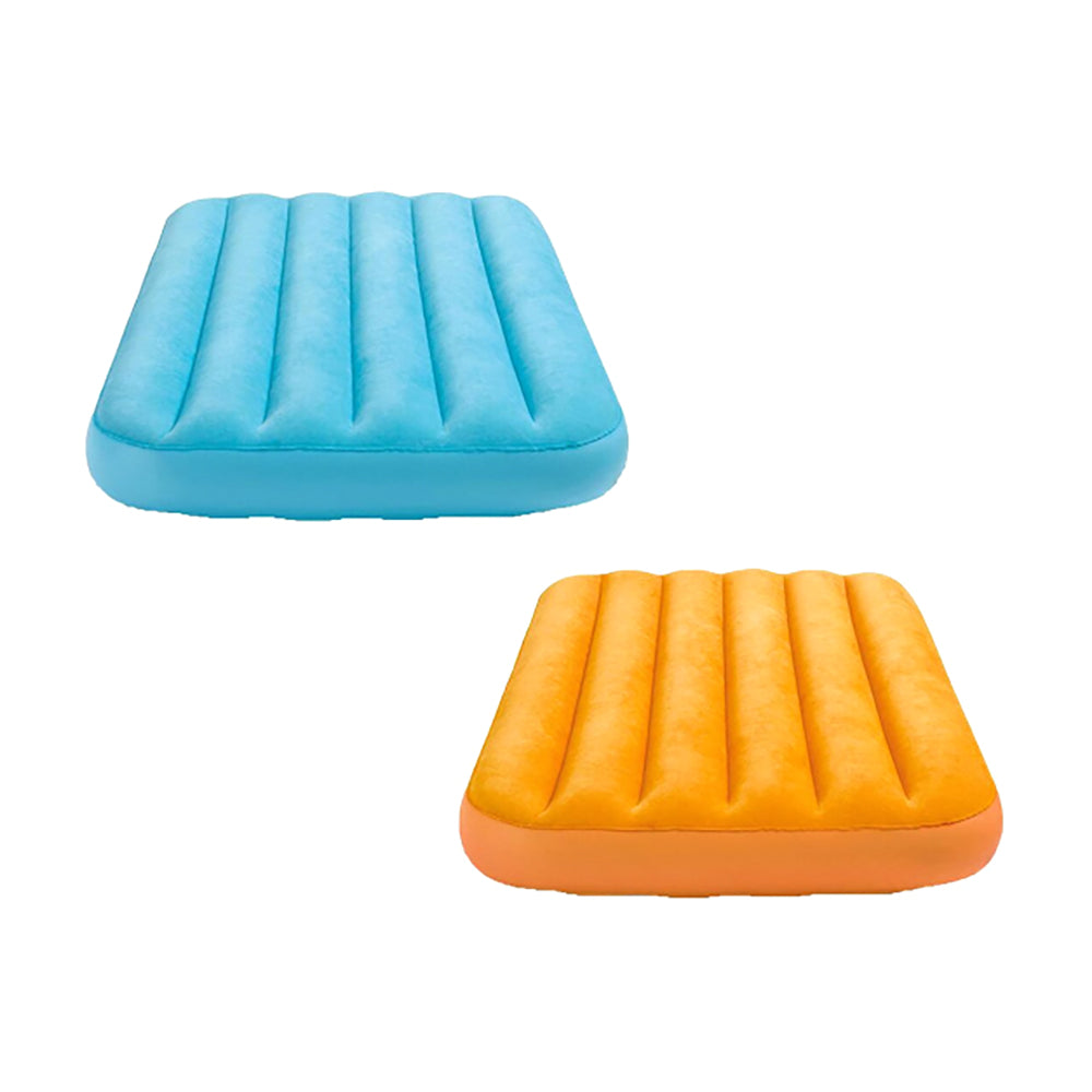 INTEX Cozy Kidz Inflatable Airbed – Brightly Colored Travel Mattress for Kids with Soft Flocked Surface