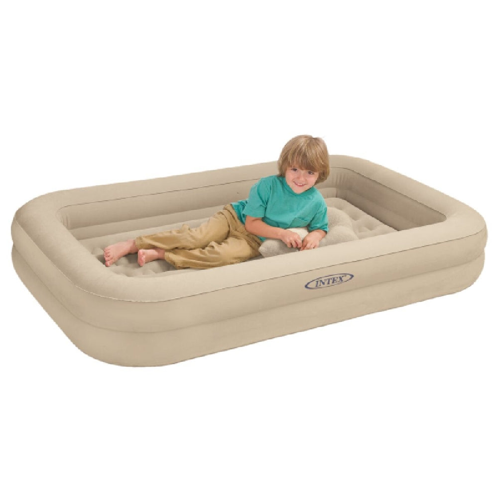 INTEX Kidz Travel Bed Set with Hand Pump – Portable Toddler Sleep Solution with Safety Frame & Carry Bag - Image 2