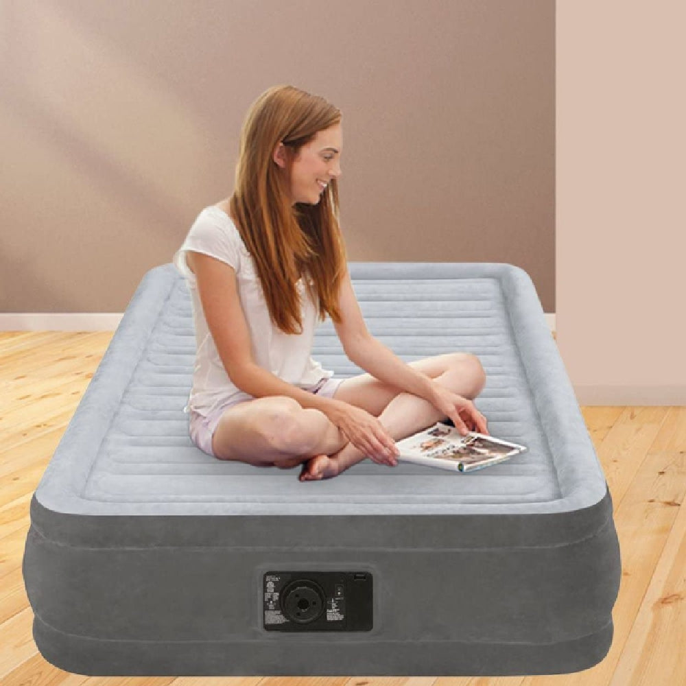 INTEX Dura-Beam Plus Comfort-Plush Air Mattress – Queen Size 13in High Inflatable Bed with Internal AC Pump - Image 5