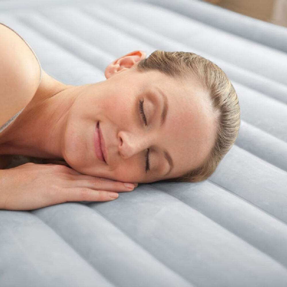 INTEX Dura-Beam Plus Comfort-Plush Air Mattress – Queen Size 13in High Inflatable Bed with Internal AC Pump - Image 6