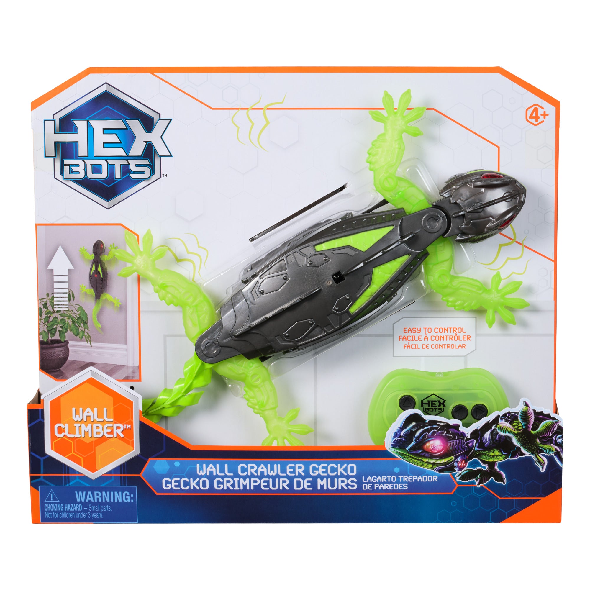 HEX BUG Wall Crawler Gecko Rechargeable Remote Control Robot