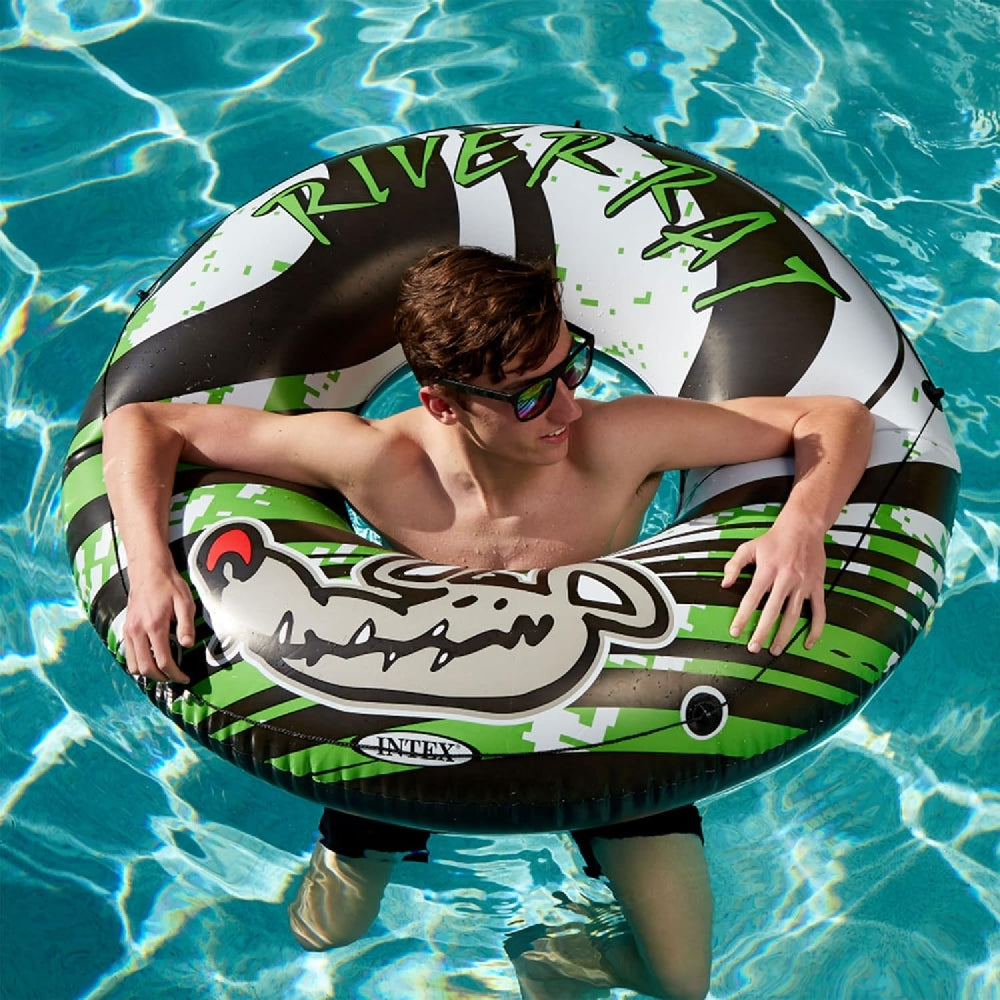 INTEX 47in River Run Inflatable Raft – Heavy-Duty Vinyl Tube for Lake, River, and Pool Lounging - Image 5