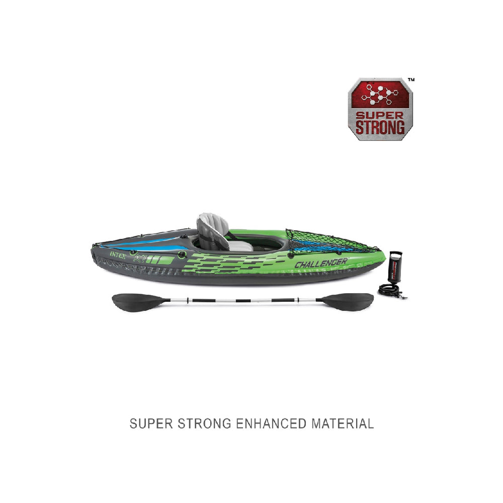 INTEX Challenger K1 Inflatable Kayak – 1-Person Recreational Kayak with Aluminum Oars & High-Output Pump - Image 3