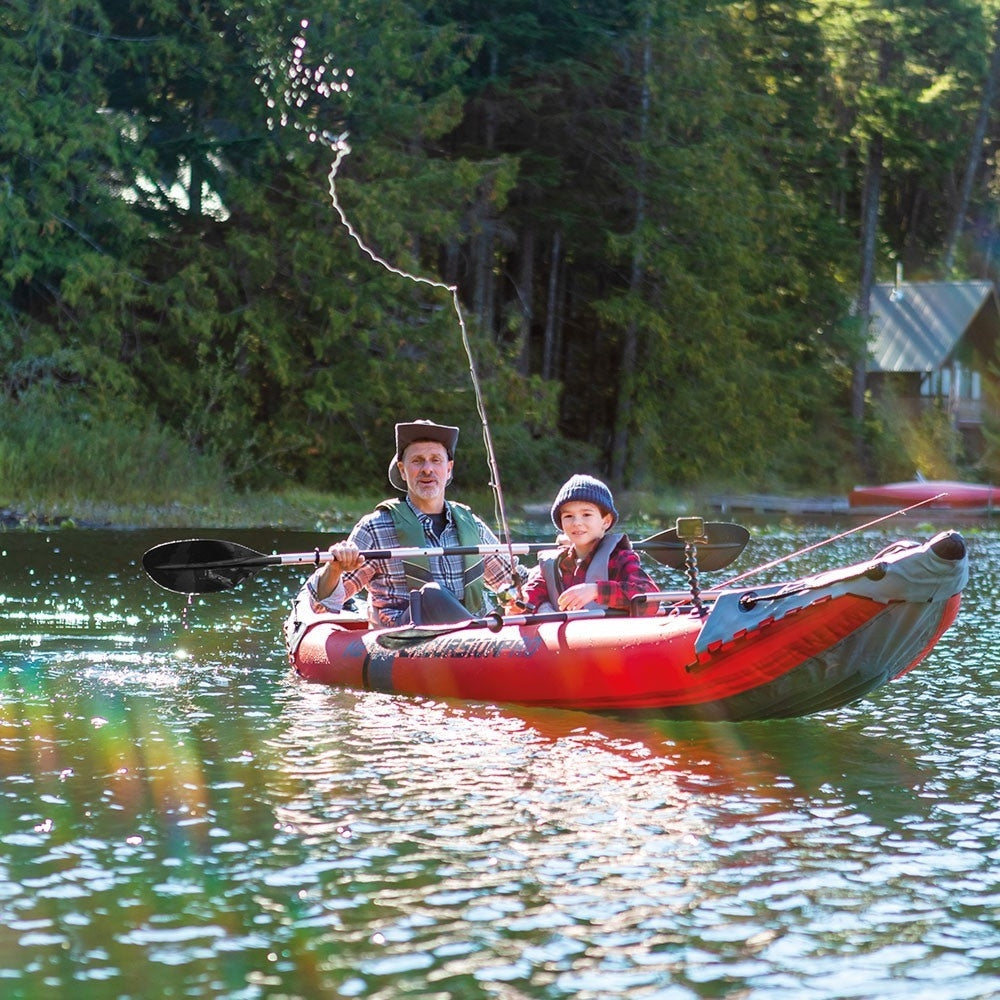 INTEX Excursion Pro K2 Inflatable Kayak – 2-Person Professional Fishing Kayak with Oars & High-Output Pump - Image 3