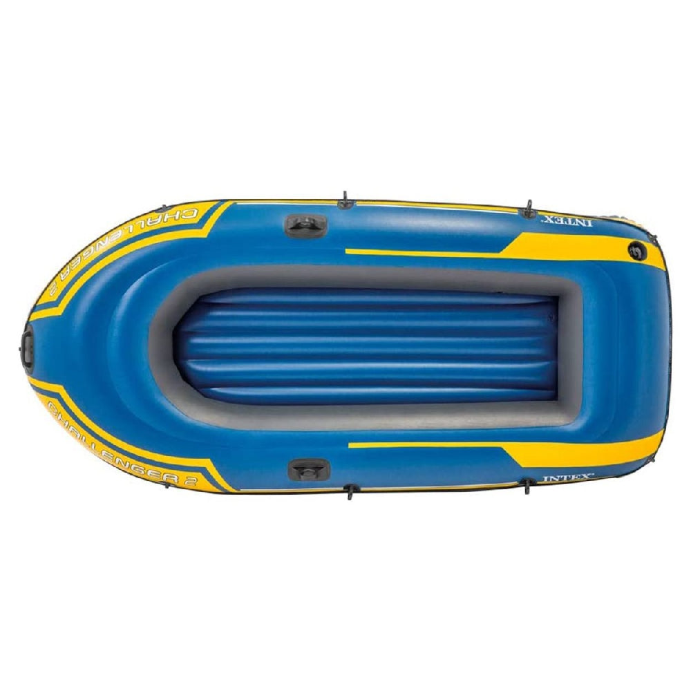 INTEX Challenger 2 Inflatable Boat Set – 2-Person Recreational Rowing Raft with Aluminum Oars & Air Pump - Image 2