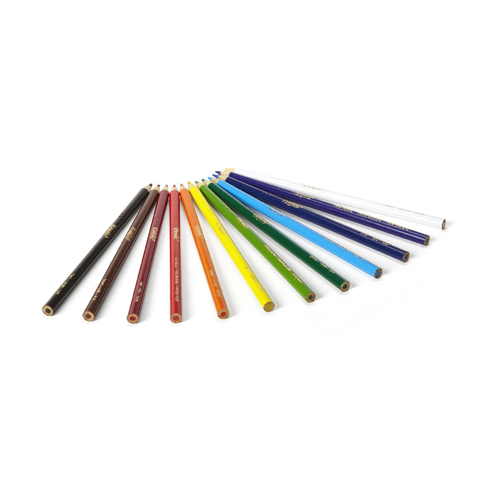 CRAYOLA LLC Crayola Colored Pencils – 12 Colors, Long, Presharpened, Reusable Storage Box