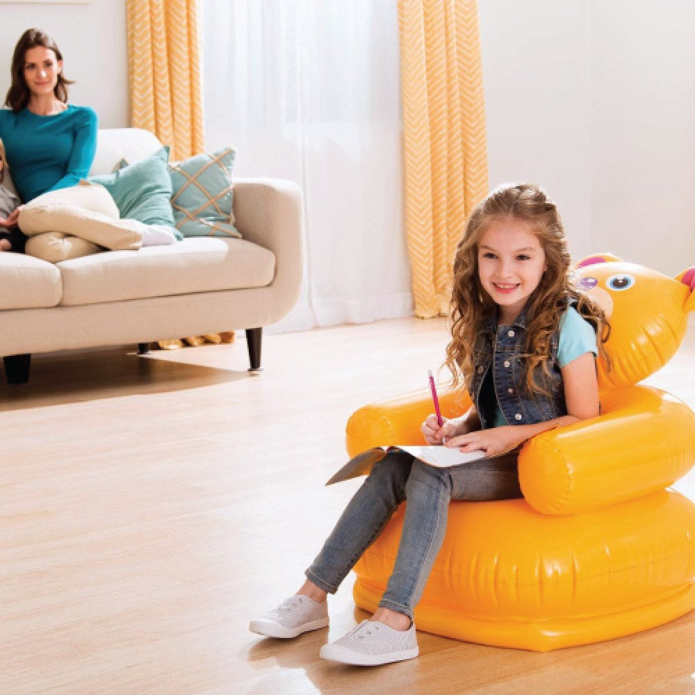 INTEX Happy Animal Inflatable Chair – Whimsical Character-Shaped Toddler Lounge for Bedrooms and Playrooms - Image 5
