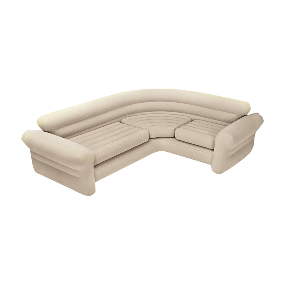 INTEX Inflatable L-Shape Corner Sofa – Waterproof Flocked Indoor/Outdoor Couch for Camping & Lounging - Image 3