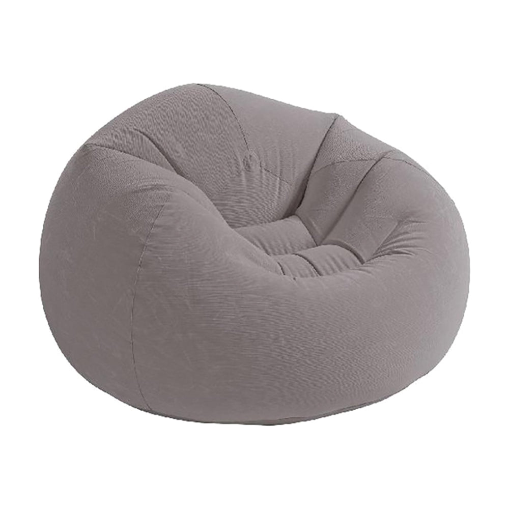 INTEX Modern Beanless Bag Inflatable Chair – Soft Flocked Corduroy Texture Lounge Seat for Bedrooms & Living Rooms