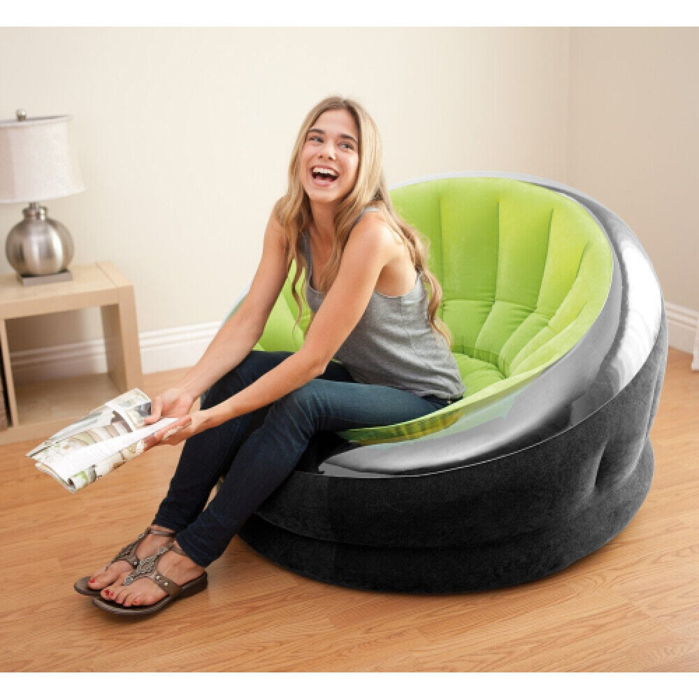 INTEX Empire Inflatable Accent Chair – Sophisticated Modern Lounge Seat for Dorms and Extra Guest Seating - Image 3