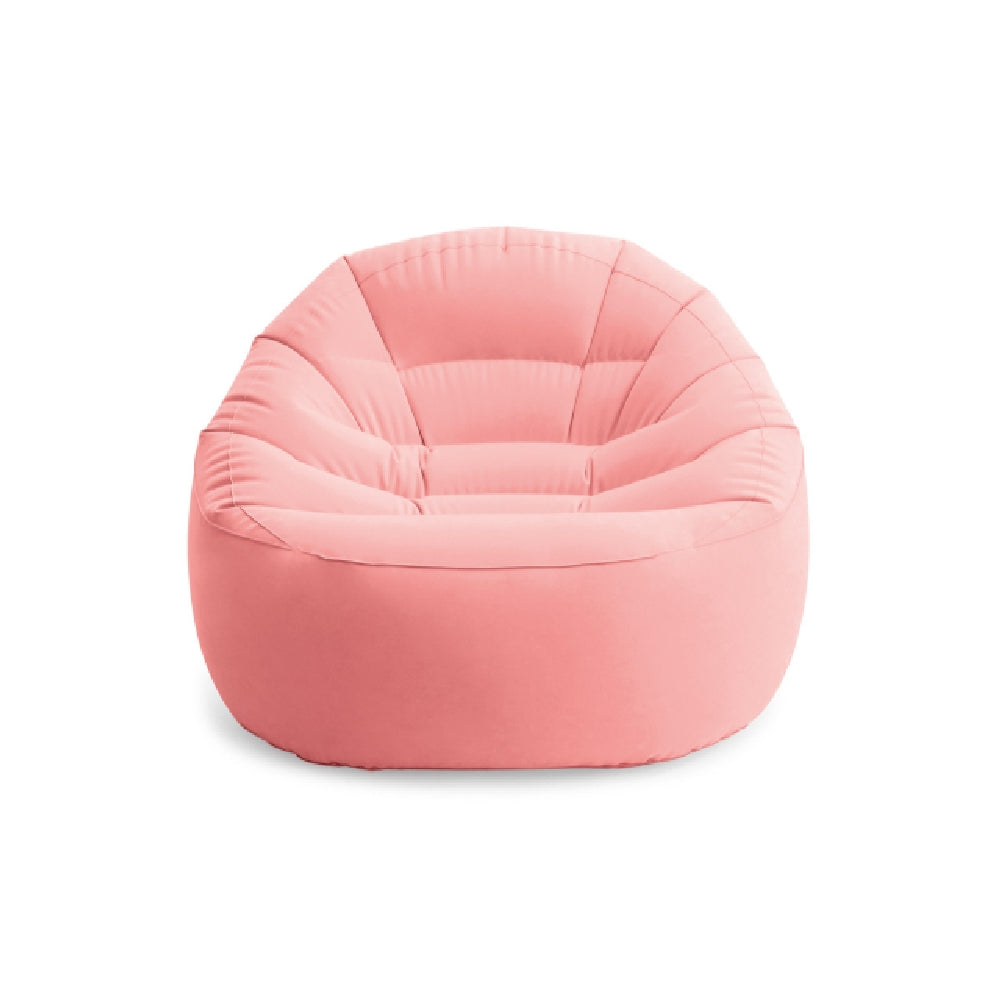 INTEX Empire Inflatable Accent Chair – Modern Design Flocked Lounge Seat in Assorted Vibrant Colors - Image 2