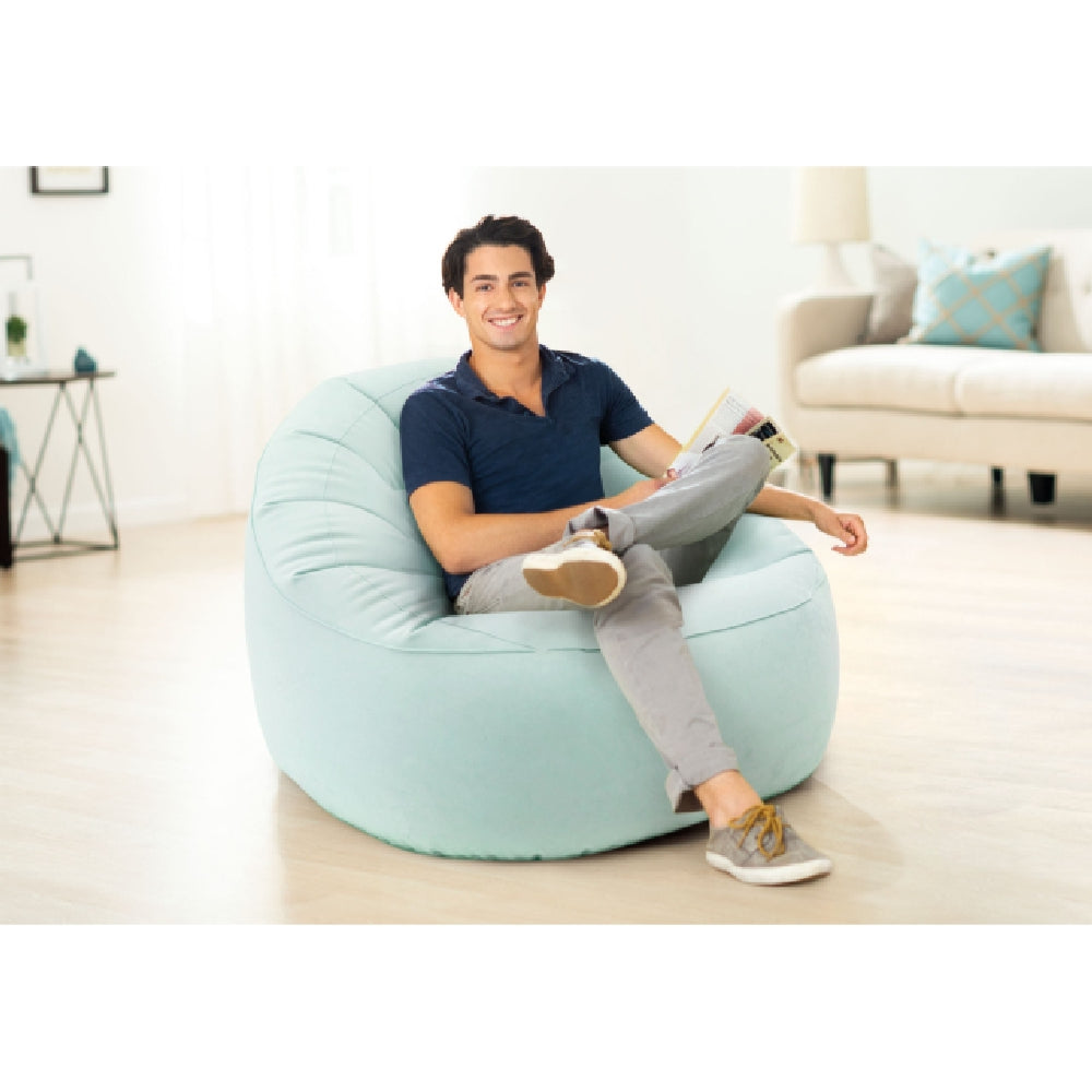 INTEX Empire Inflatable Accent Chair – Modern Design Flocked Lounge Seat in Assorted Vibrant Colors - Image 5